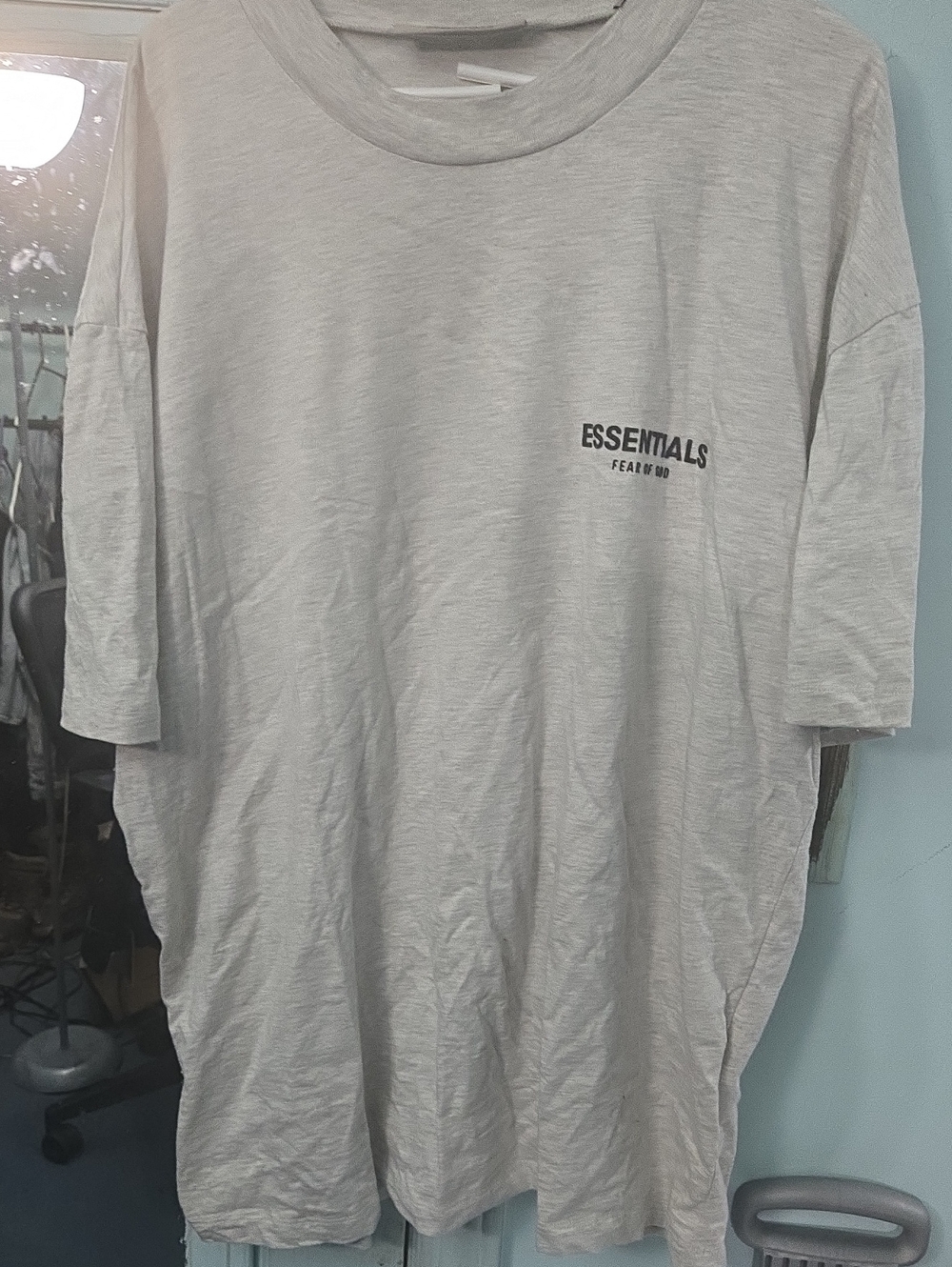 Essentials Men's Light Gray Logo Short Sleeve Tee